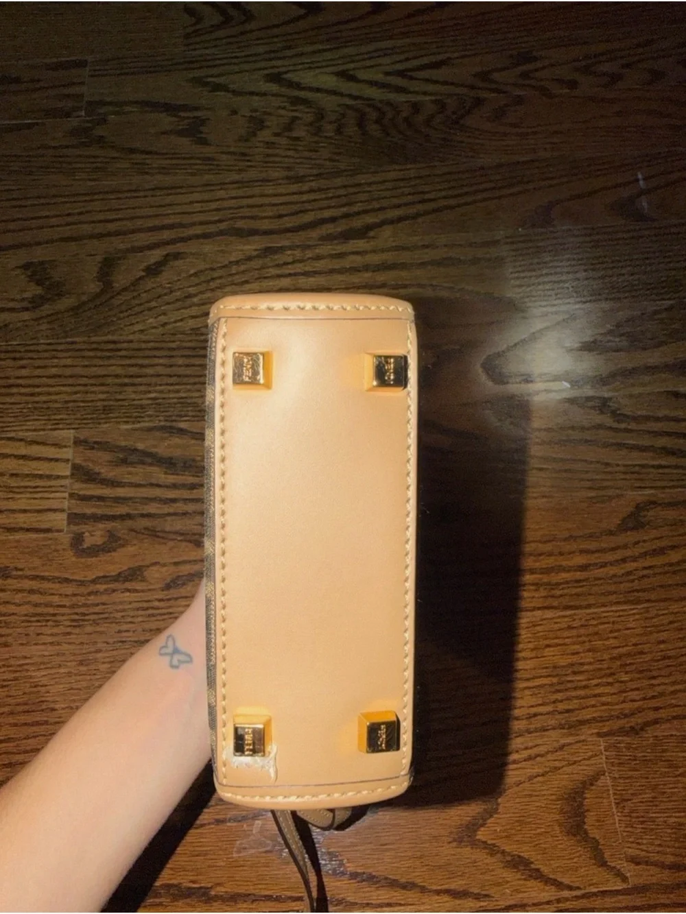 Fendi Brown & Black FF Monogram Mini Tote with Tortoiseshell Handle